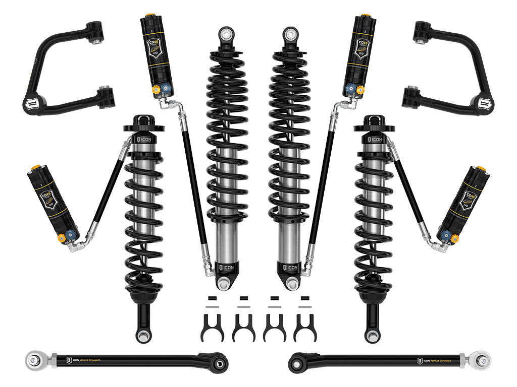 ICON Vehicle Dynamics 2021-2026 Ford Bronco, Non-Sasquatch, 3-4" Lift, Stage 6 Suspension System, CDXS, Tubular