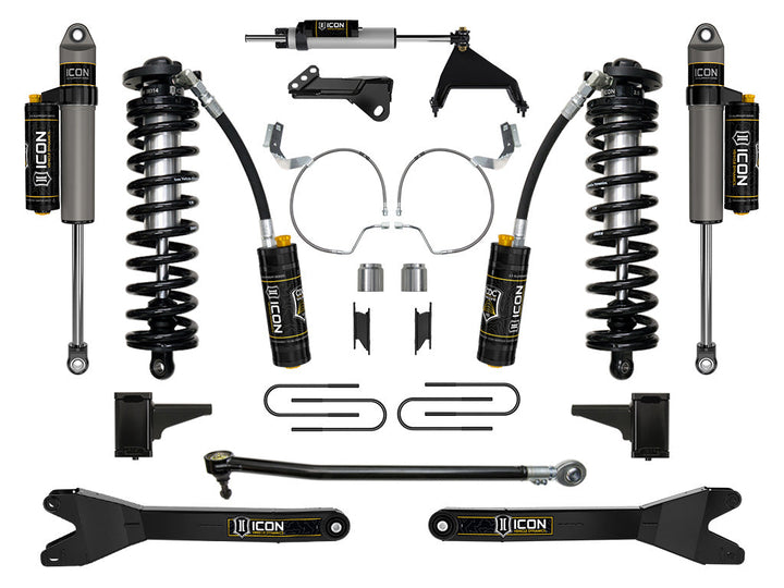 ICON Vehicle Dynamics 2023-2026 Ford F-250/F-350 Super Duty 4WD, 4-5.5" Lift, Stage 5 Coilover Conversion System w/ Radius Arms