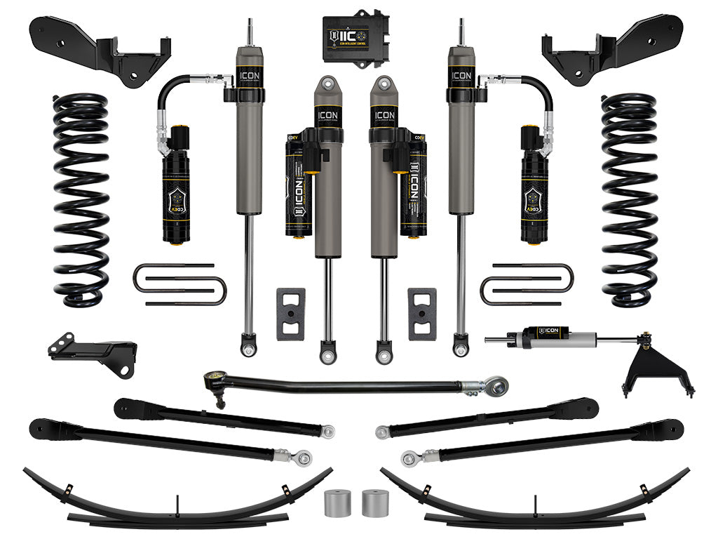 ICON Vehicle Dynamics 2023-2026 Ford F-250/F-350 Super Duty 4WD, Gas, 2.5" Lift, Stage 6 Suspension System w/ 4-Link and Expansion Packs