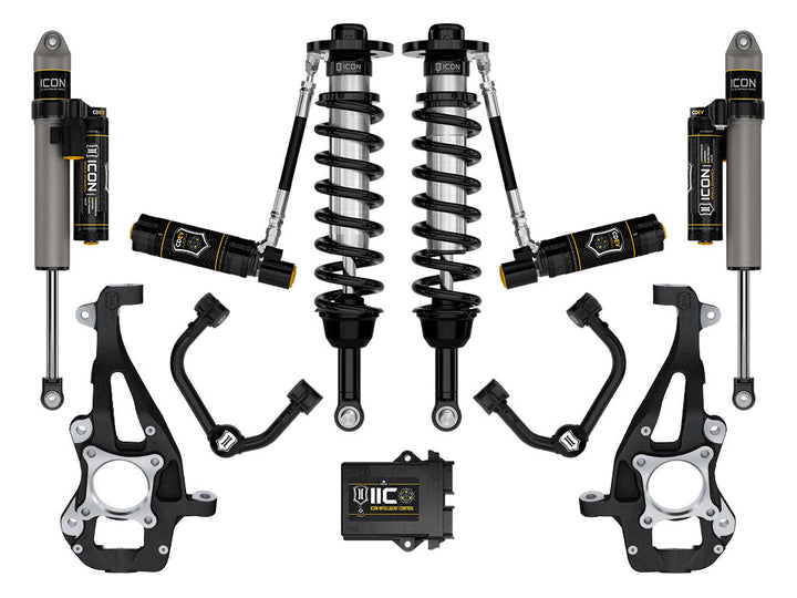 ICON Vehicle Dynamics 2021-2026 Ford F-150 4WD, 3.5-4.5" Lift, Stage 5 Suspension System, Tubular