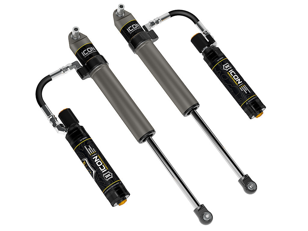 ICON Vehicle Dynamics 2020-2023 Jeep Gladiator, 2.5" Lift, Front, V.S. 2.5 Aluminum Series Shock Absorbers, Remote reservoir w/ CDEV, Pair