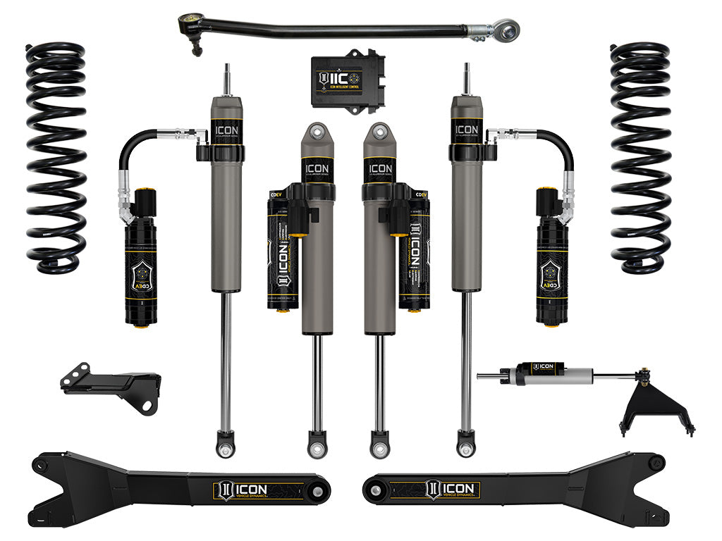 ICON Vehicle Dynamics 2023-2026 Ford F-250/F-350 Super Duty 4WD, Gas, 2.5" Lift, Stage 6 Suspension System w/ Radius Arms