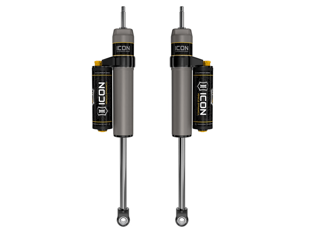 ICON Vehicle Dynamics 2005-2022 Ford F-250/F-350 Super Duty 4WD, 4.5” Lift, Front 2.5 VS Piggyback Reservoir w/ CDCV Shocks, Pair
