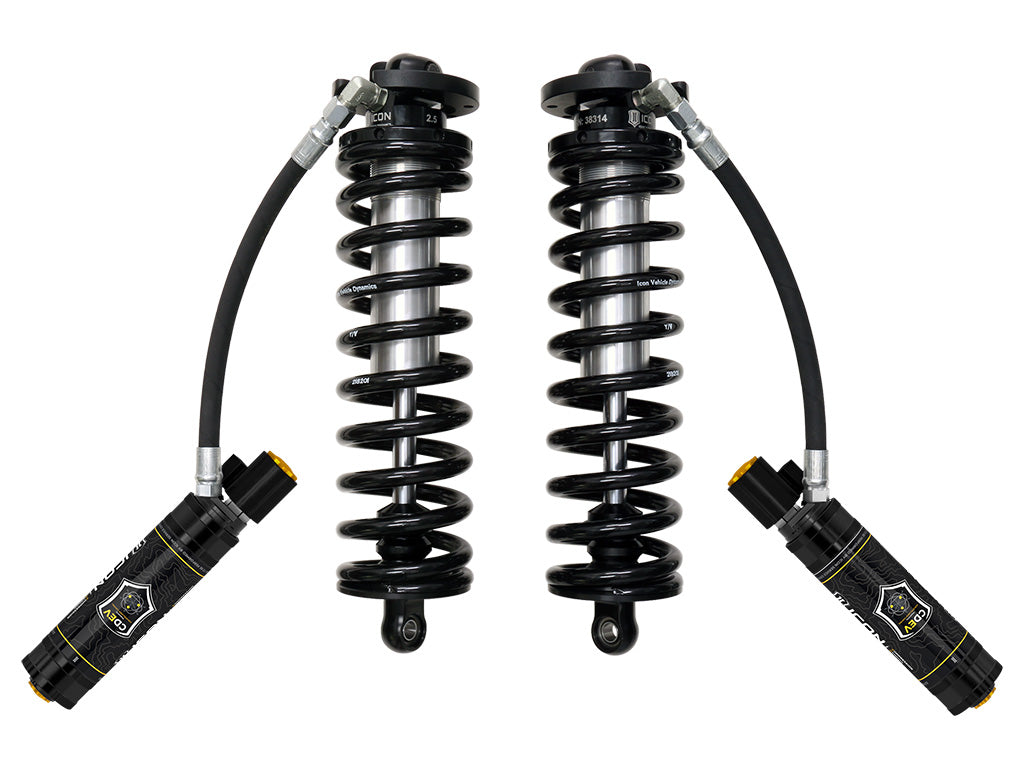 ICON Vehicle Dynamics 2017-2026 Ford F-250/F-350 Super Duty 4WD, 4-5.5” Lift, Front, V.S. 2.5 Series Coilover Conversion Kit, Remote Reservoir w/ CDEV