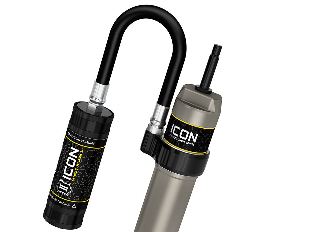 ICON Vehicle Dynamics 2014-2026 Ram 2500, 2.5” Lift, Front, V.S. 2.5 Aluminum Series Shock Absorbers, Remote Reservoir, Pair