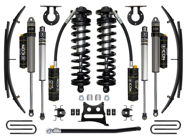 ICON Vehicle Dynamics 11-16 Ford F250/F350, 2.5-3" Lift, Stage 4 Coilover System w/ Leaf Springs