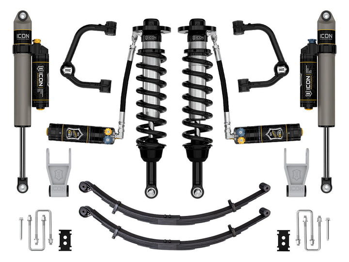 ICON Vehicle Dynamics 2021-2026 Ford F-150 Tremor, 2.5-3" Lift, Stage 4 Suspension System, Tubular, CDXS, w/ Leaf Packs
