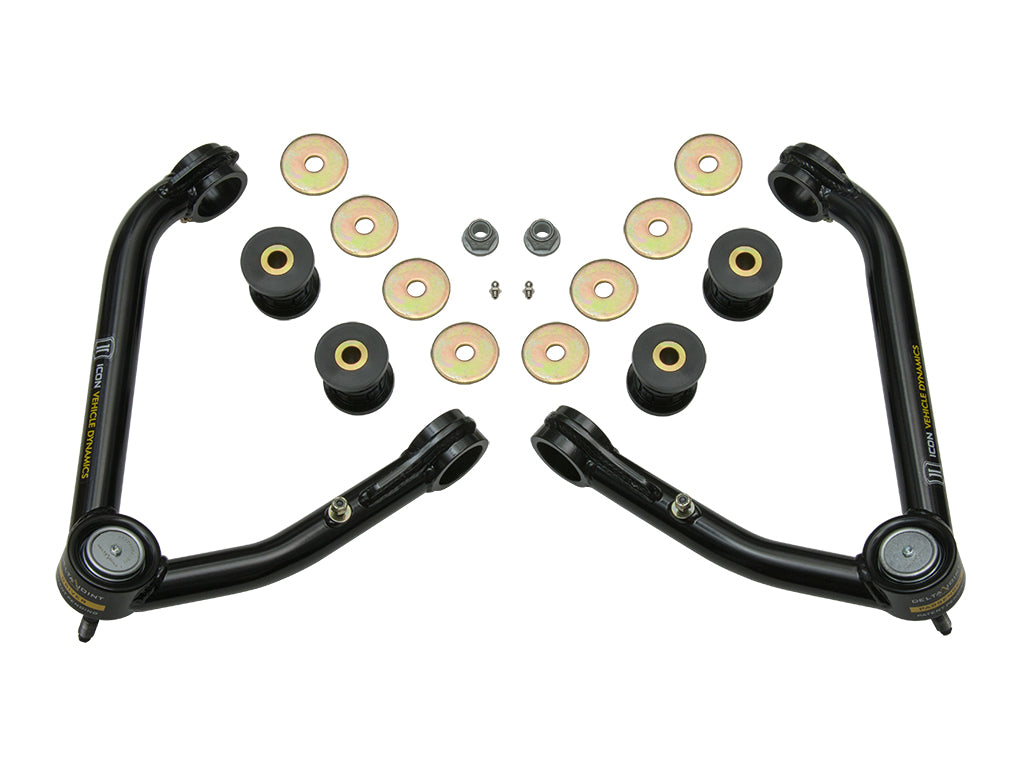 ICON Vehicle Dynamics 2007-2016 GM 1500, Tubular Upper Control Arm Kit w/Delta Joint, Small Taper