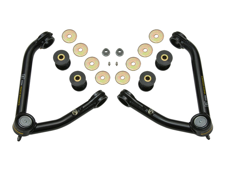 ICON Vehicle Dynamics 2007-2016 GM 1500, Tubular Upper Control Arm Kit w/Delta Joint, Small Taper