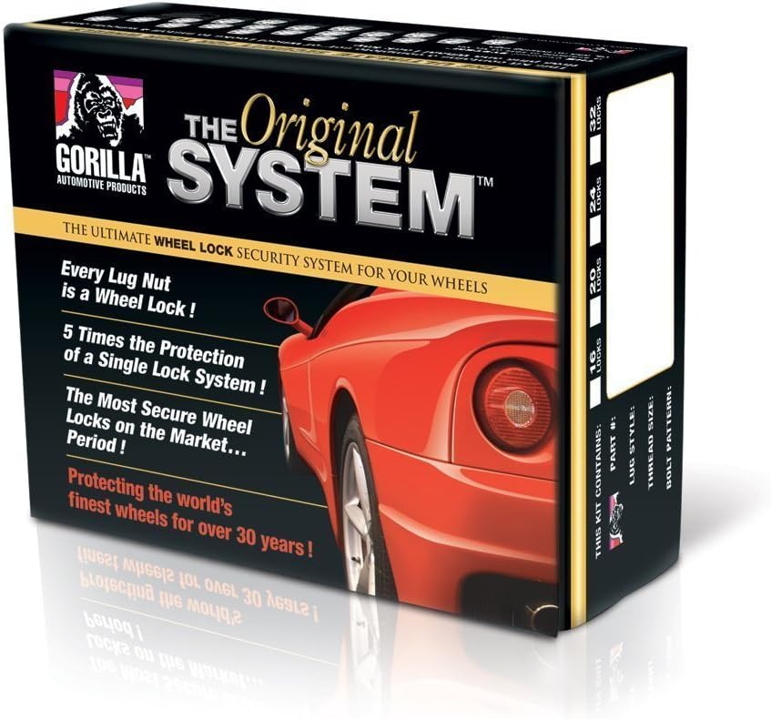 Original Gorilla Lock System - Acorn Open End - 13/16" Hex - 14mm x 1.50 Thread Size - Zinc Finish - Set of 24