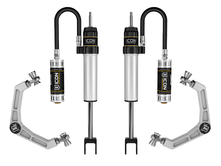 ICON Vehicle Dynamics 2020-2026 GM 2500/3500 HD, 0-2” Lift, V.S. 2.5 Aluminum Series Shock System, Remote Reservoir, Billet