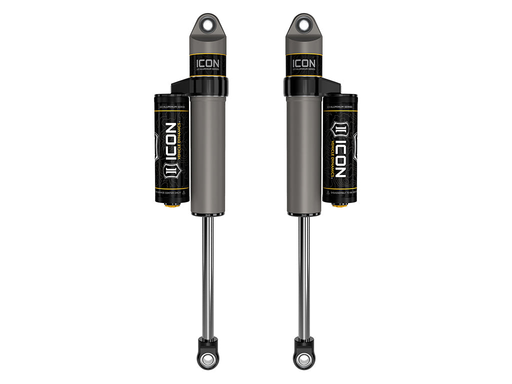 ICON Vehicle Dynamics 2023-2026 GMC Canyon/Chevrolet Colorado, 0-1” Lift, Rear, V.S. 2.5 Aluminum Series Shock Absorbers, Piggyback Reservoir, Pair