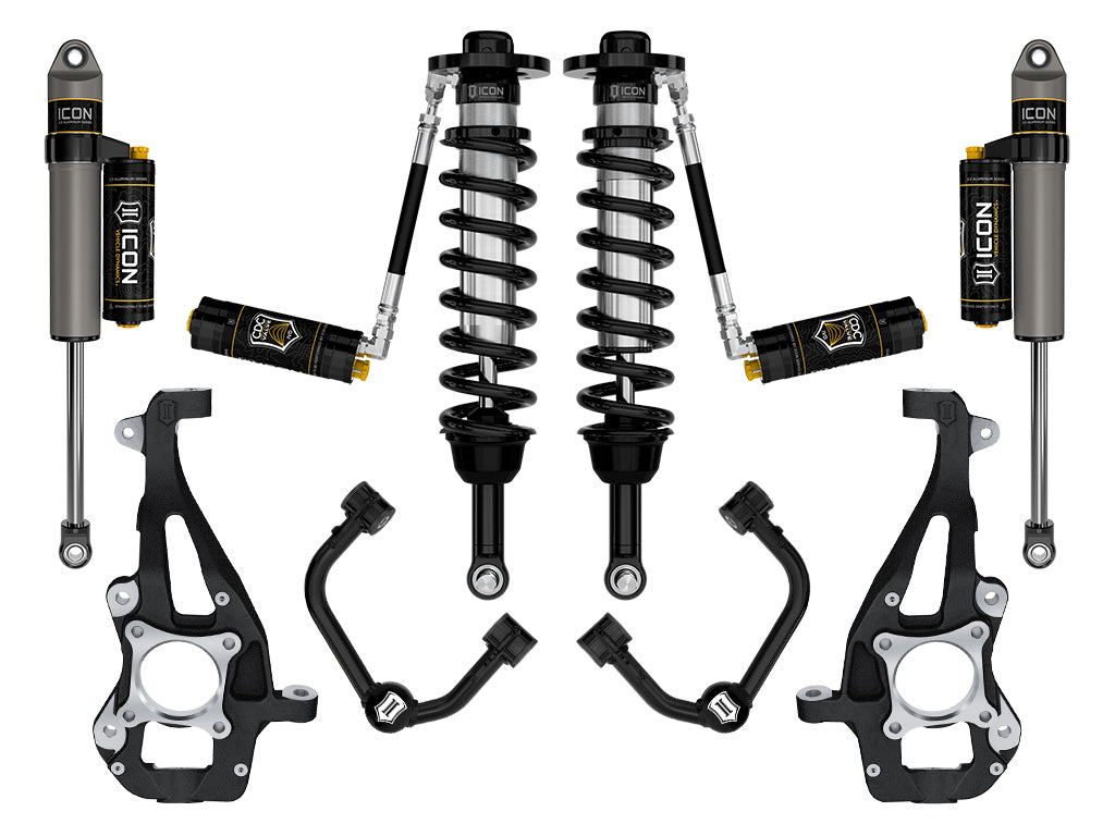 ICON Vehicle Dynamics 2021-2026 Ford F-150 4WD, 3.5-4.5" Lift, Stage 4 Suspension System, Tubular, CDCV
