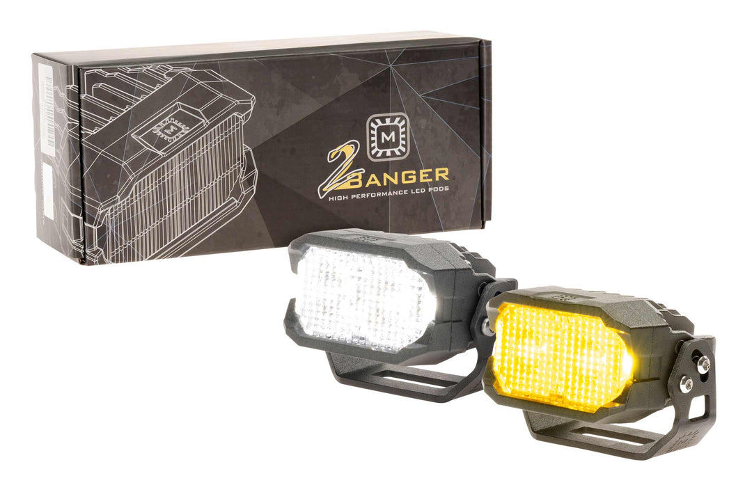 Morimoto 2Banger NCS LED Pods (Flood / White / Set)