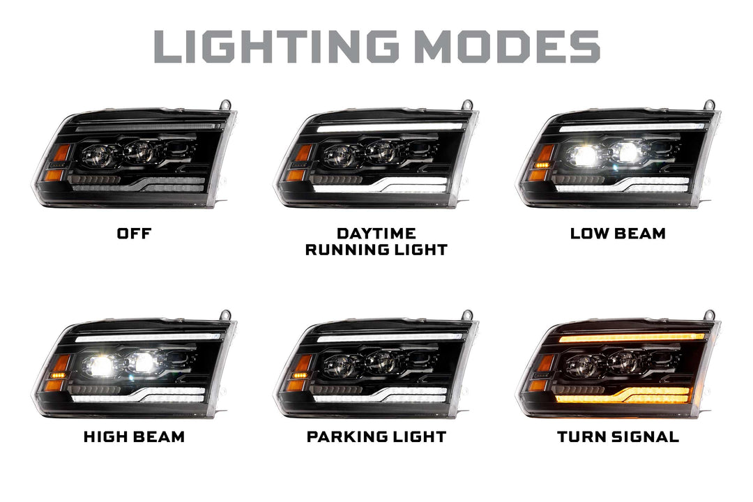 Morimoto XB Evo Hybrid LED Headlights | 2009-2018 Ram 1500 &amp; 2019-2024 Ram 1500 Classic