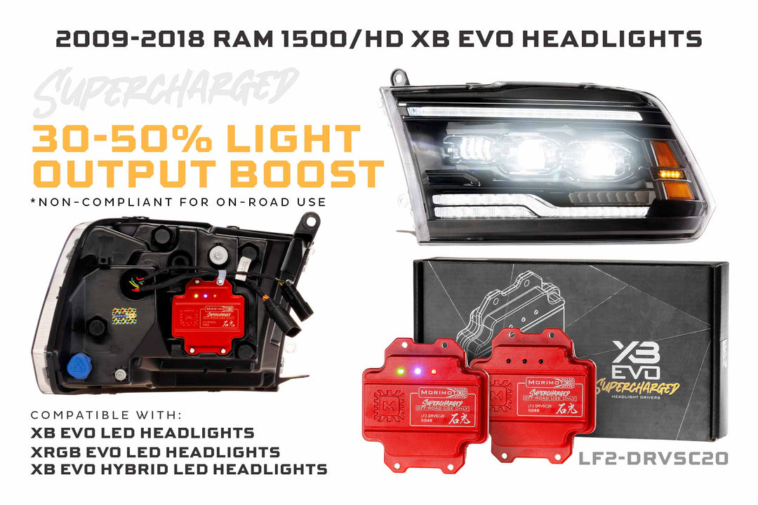 Morimoto XB Evo Hybrid LED Headlights | 2009-2018 Ram 1500 &amp; 2019-2024 Ram 1500 Classic