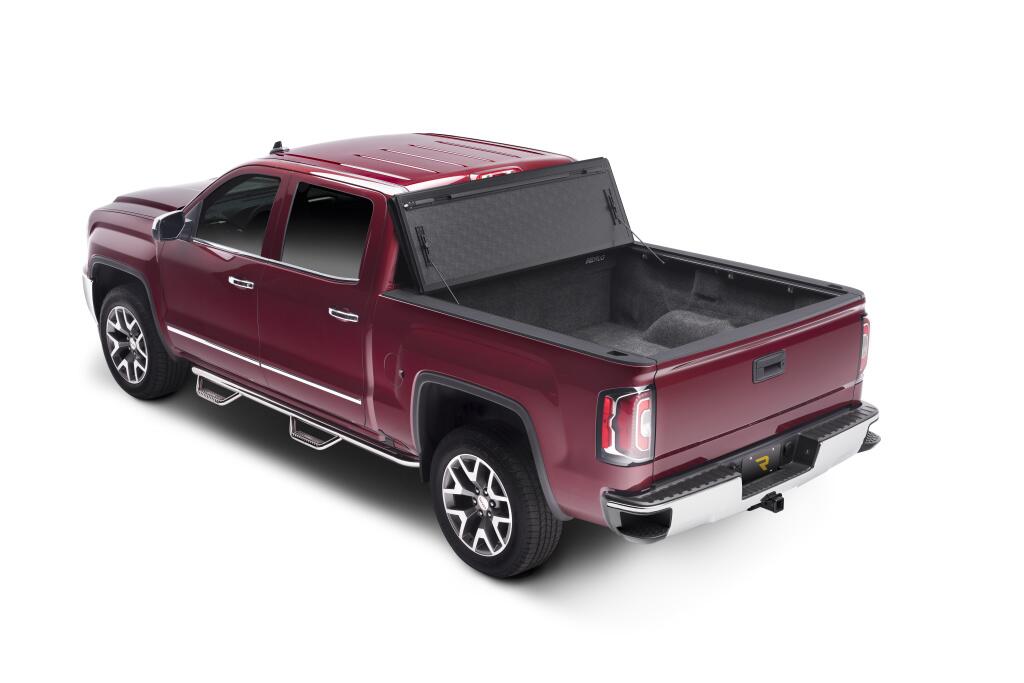 BAK BAKFlip FiberMax Hard Folding Truck Bed Cover Rails Mounted Low Enough To Use Standard C Clamps 1988-2013 C/K Pickup/Silverado/Sierra 1500/1988-2014 2500 HD/3500 HD 6 Foot 6 Inch Bed