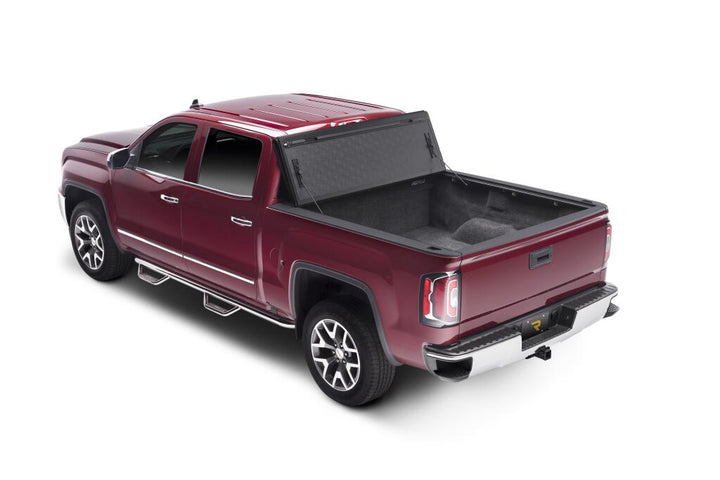 BAK BAKFlip FiberMax Hard Folding Truck Bed Cover Rails Mounted Low Enough To Use Standard C Clamps 1988-2013 C/K Pickup/Silverado/Sierra 1500/1988-2014 2500 HD/3500 HD 6 Foot 6 Inch Bed