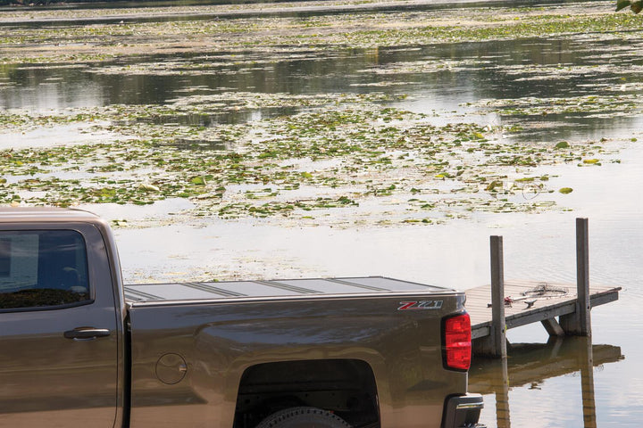 BAK BAKFlip FiberMax Hard Folding Truck Bed Cover 2016-2023 Toyota Tacoma with Deck Rail System