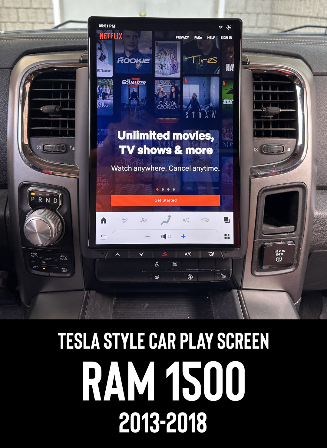 Ram 1500 Tesla Style Screen 2013-2018