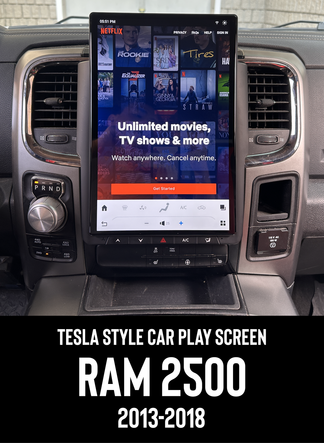 Ram 2500 Tesla Style Screen 2013-2018