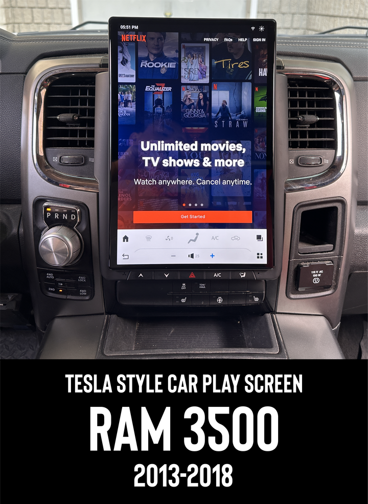 Ram 3500 Tesla Style Screen 2013-2018