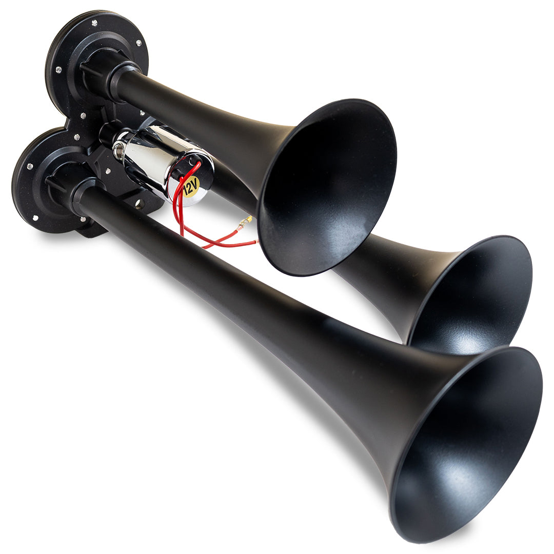 Kleinn ProBlaster HK3-1 Triple Black Horn Kit with 130 PSI Onboard Air - Universal - Model 130-1 horn