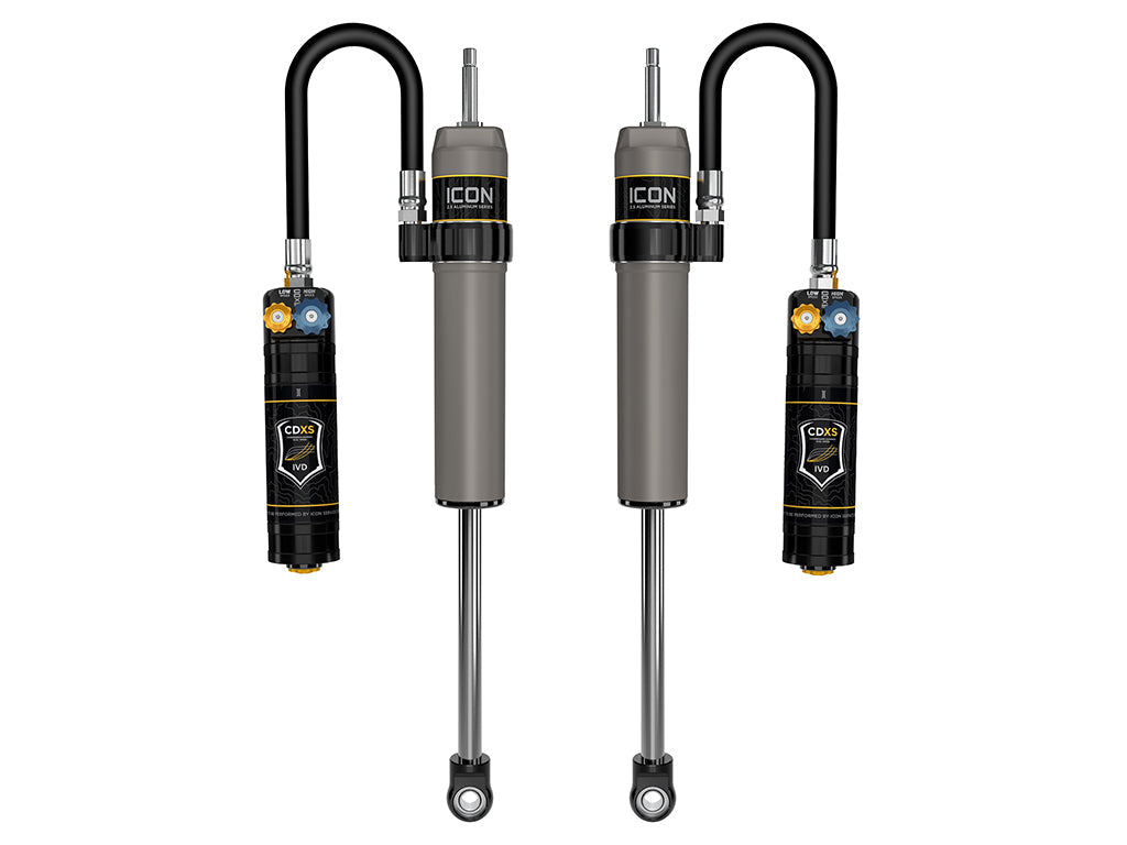 ICON Vehicle Dynamics 2025-2026 Toyota 4Runner, 0-3” Lift, Rear, V.S. 2.5 Aluminum Series Shock Absorbers, Remote Reservoir w/ CDXS, Pair