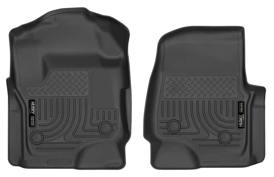 Husky Liners WeatherBeater Front Floor Liners - 2017-2027 Ford F-250 Super Duty Vinyl Flooring Only