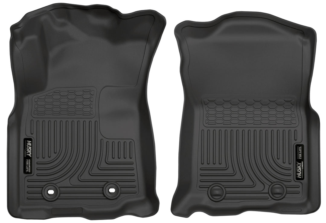 Husky Liners WeatherBeater Front Floor Liners - 2016-2017 Toyota Tacoma Automatic Transmission