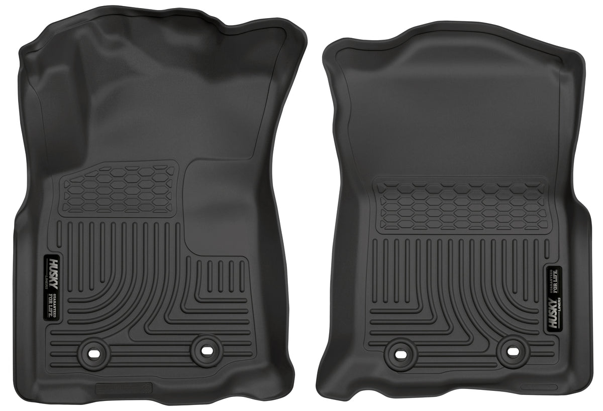 Husky Liners WeatherBeater Front Floor Liners - 2018-2023 Toyota Tacoma Automatic Transmission
