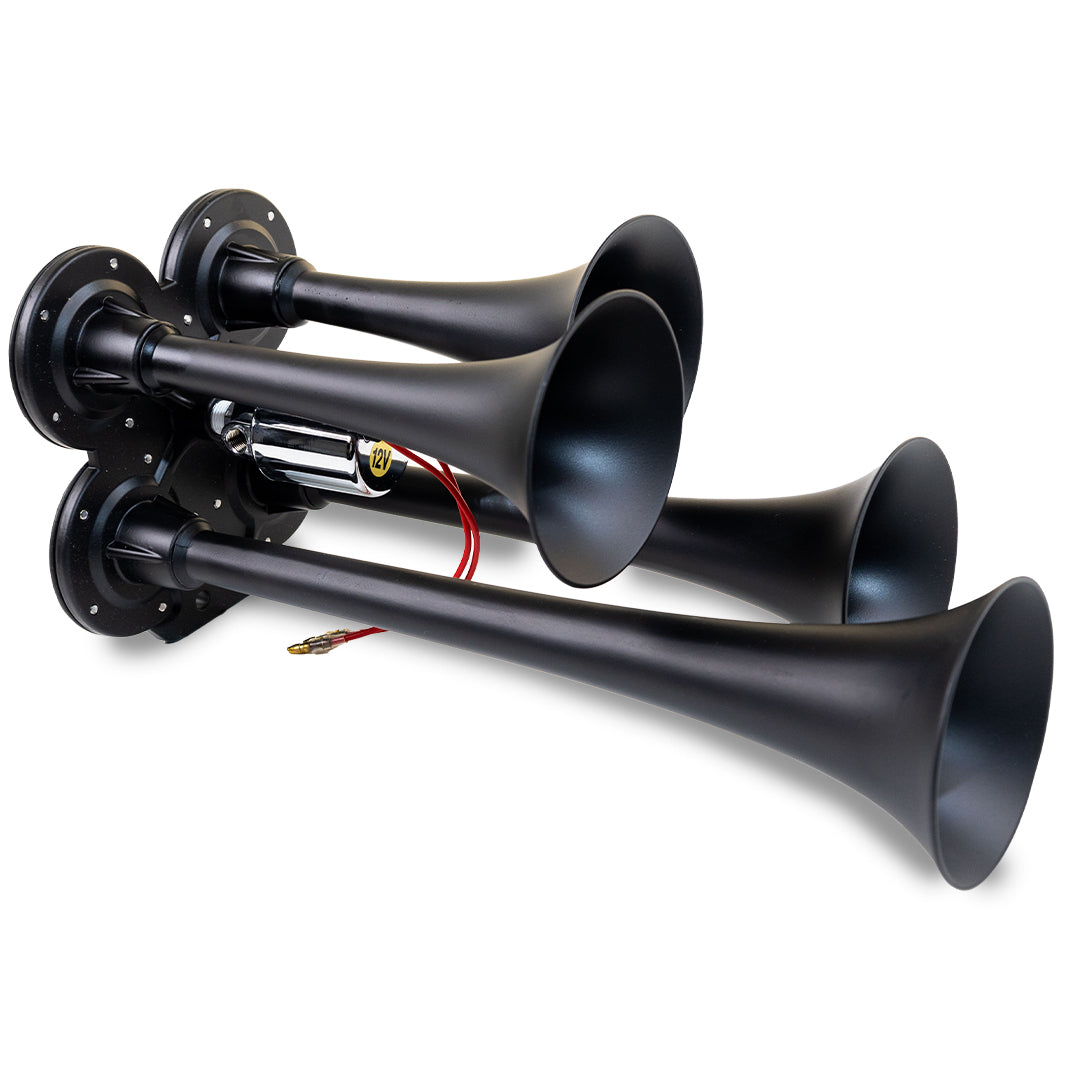 Kleinn ProBlaster HK4-1 Quad Black Horn Kit with 130 PSI Onboard Air - Universal - Model 141-1 horn