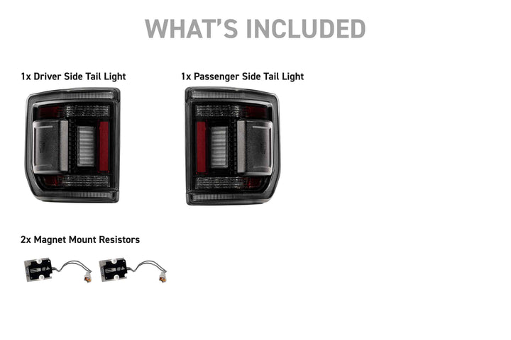 Morimoto 20-26 Jeep Gladiator JT XB LED Low Profile Tail Lights (Smoked)