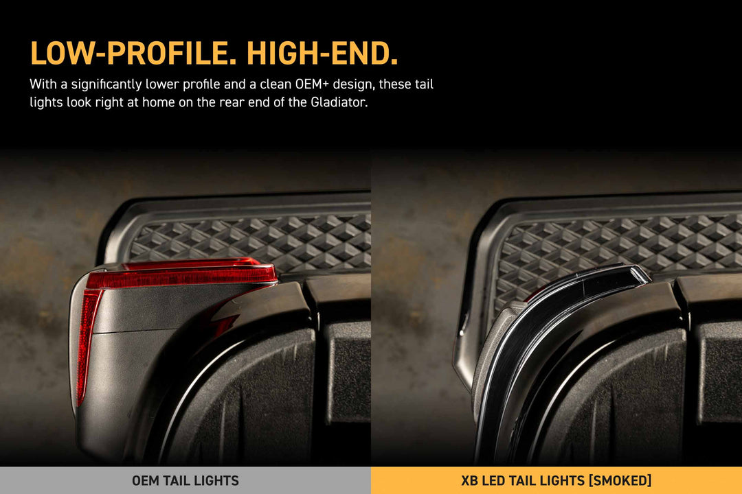 Morimoto 20-26 Jeep Gladiator JT XB LED Low Profile Tail Lights (Smoked)