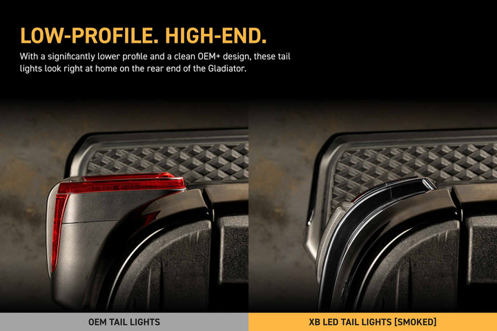 Morimoto 20-26 Jeep Gladiator JT XB LED Low Profile Tail Lights (Smoked)