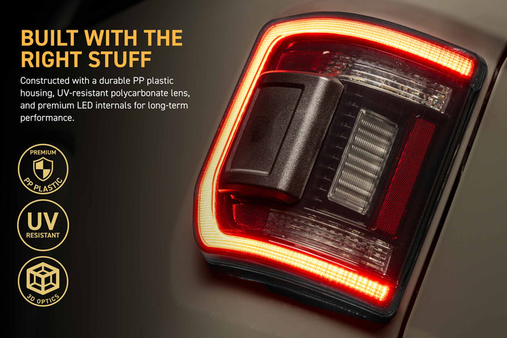Morimoto 20-26 Jeep Gladiator JT XB LED Low Profile Tail Lights (Smoked)