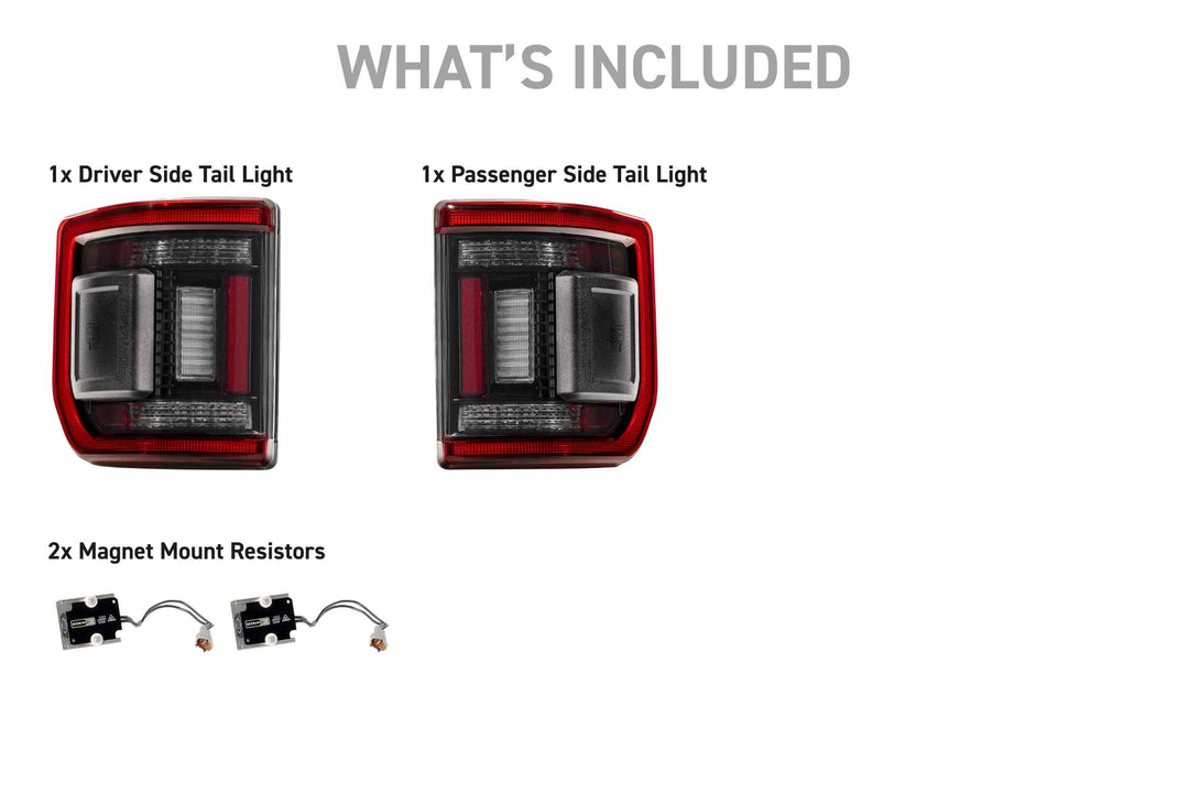 Morimoto 20-26 Jeep Gladiator JT XB LED Low Profile Tail Lights (Red)