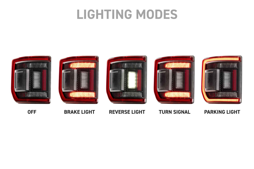 Morimoto 20-26 Jeep Gladiator JT XB LED Low Profile Tail Lights (Red)