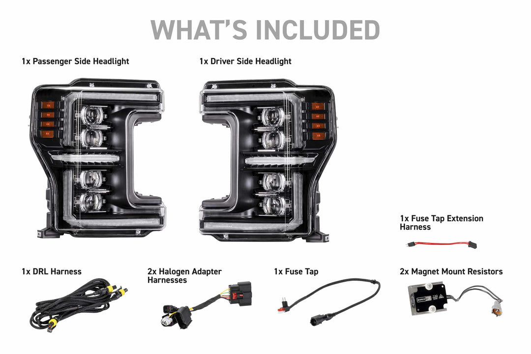 Morimoto XB Evo Hybrid LED Headlights | 2017-2019 Ford Super Duty