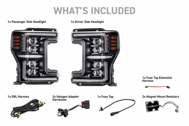 Morimoto XB Evo Hybrid LED Headlights | 2017-2019 Ford Super Duty