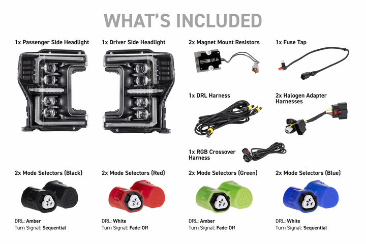 Morimoto XRGB Evo LED Headlights | 2017-2019 Ford Super Duty