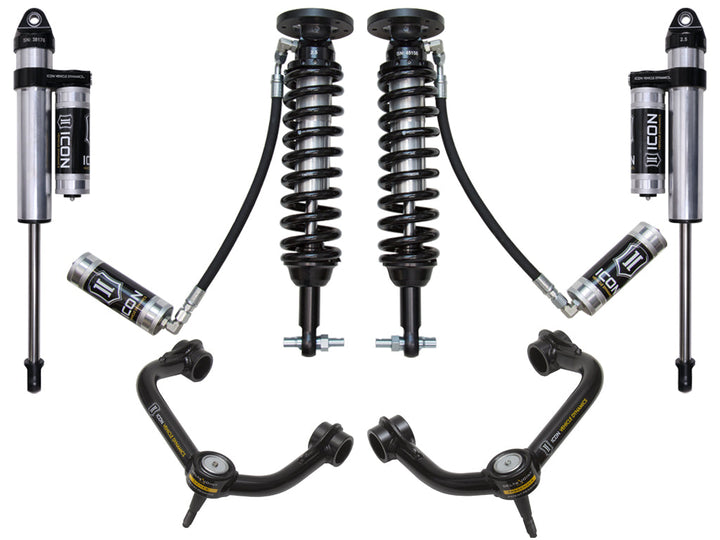 ICON Vehicle Dynamics 2015-20 Ford F150 2WD, 1.75-3" Lift, Stage 4 Suspension System, Tubular UCA