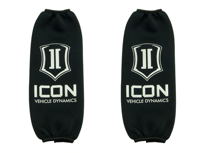ICON Vehicle Dynamics 2.5 Series Coil Spring Wrap, Long (14.5”-15.5”), w/Stacked Logo, Pair
