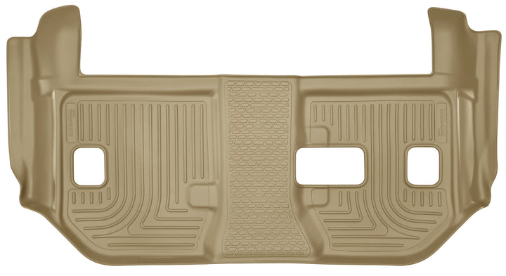 Husky Liners WeatherBeater 3rd Seat Floor Liner - 2015-2020 Chevrolet Suburban Tan with 2nd Row Bench Seat