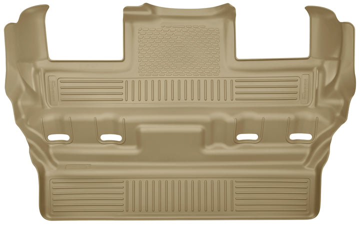 Husky Liners WeatherBeater 3rd Seat Floor Liner - 2015-2020 Chevrolet Tahoe Tan with 2nd Row Bucket Seats