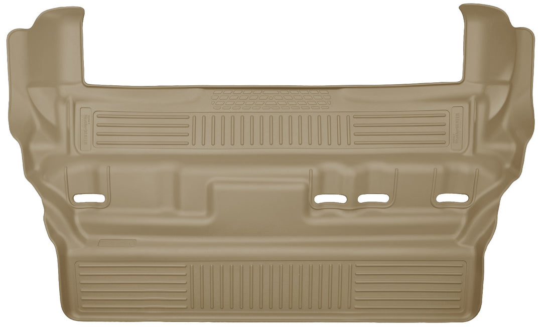 Husky Liners WeatherBeater 3rd Seat Floor Liner - 2015-2020 Chevrolet Tahoe Tan with 2nd Row Bench Seat