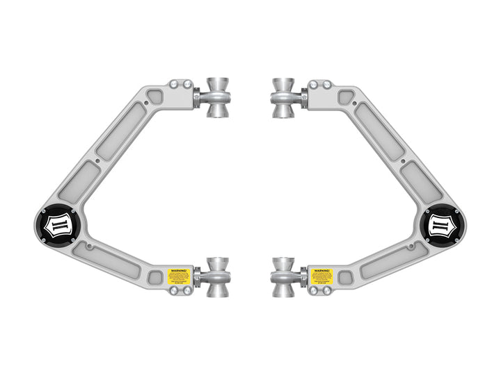 ICON Vehicle Dynamics 2023-2026 GMC Canyon/Chevrolet Colorado Trail Boss &amp; ZR2, Billet Upper Control Arms, w/ Delta Joint PRO