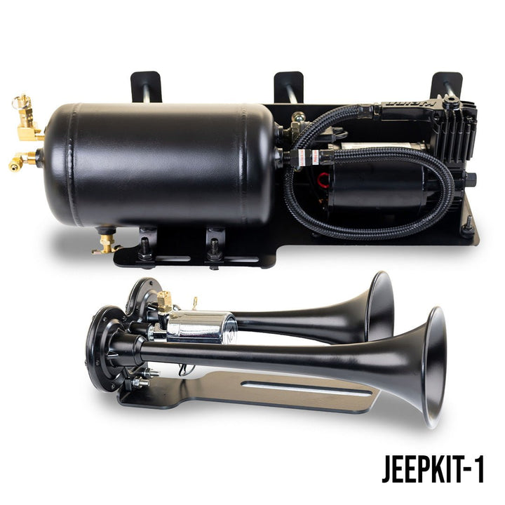 Kleinn Dual Air Horn &amp; Onboard Air System - 2007-2018 Jeep Wrangler JK - image 2