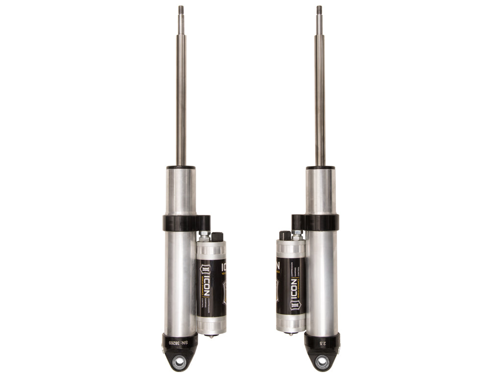 ICON 2014-2026 Ram 2500, 0" Lift Coil/3" Lift Air Ride, Rear, V.S. 2.5 Aluminum Series Shock Absorbers, Piggyback Reservoir w/ CDCV, Pair