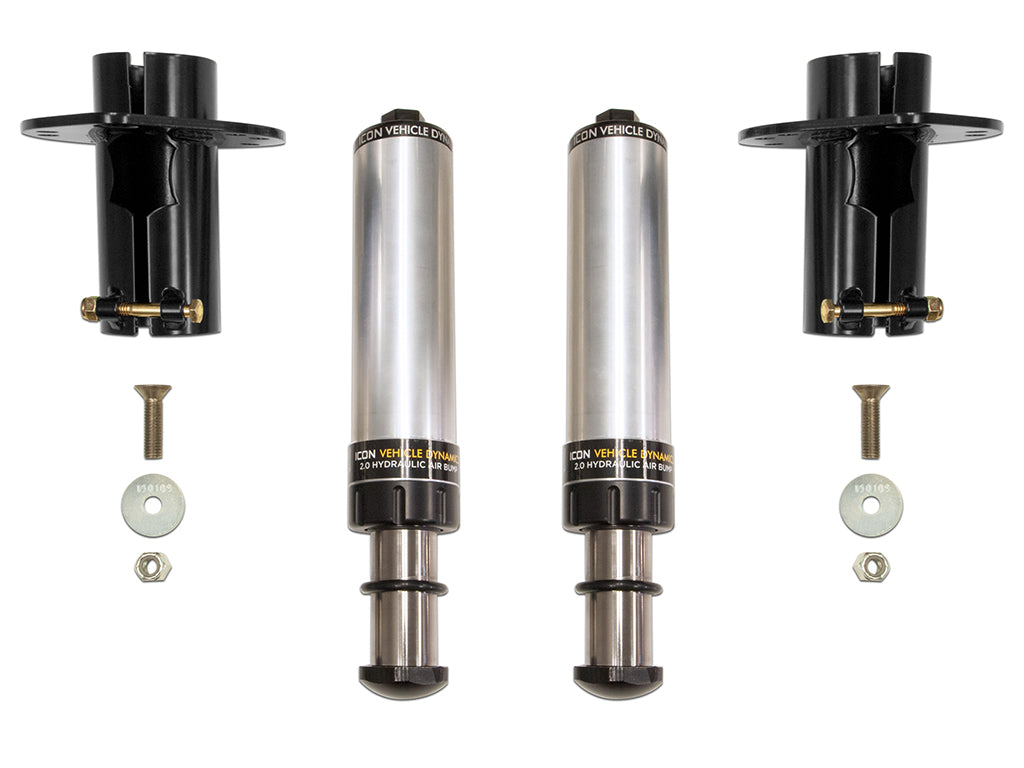 ICON Vehicle Dynamics 2020-2023 Jeep Gladiator/2018-2023 Wrangler JL/2007-2018 Wrangler JK, Front, 2.0 Hydraulic Bump Stop Kit
